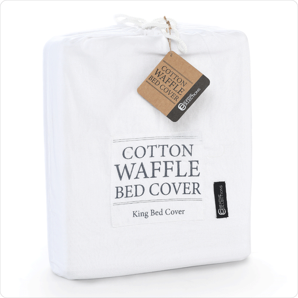 Waffle Textured Bed Cover - King