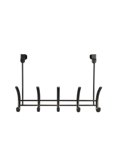 Hooks - Over the Door 5 Bank Hooks (Black)