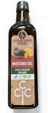 Conscious Food Mustard Oil - Cold Press Organnic 1 Ltre