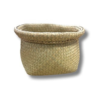 Flax / Seagrass - Pot Palm Basket (25cm)