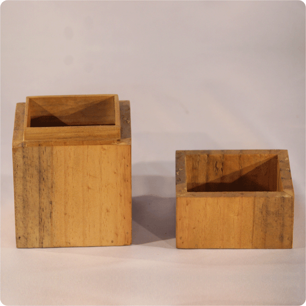Handmade Wood Storage Gift Box (10cm x 8cm x 14cm)
