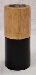 Handmade Teak & Mango Wood Candle Holders with Steel Top (Set of 4)