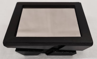 Handmade Wooden Rustic Candle Stand with Plexiglass Mirror Candle Plate (11cm x 11cm x 4cm)
